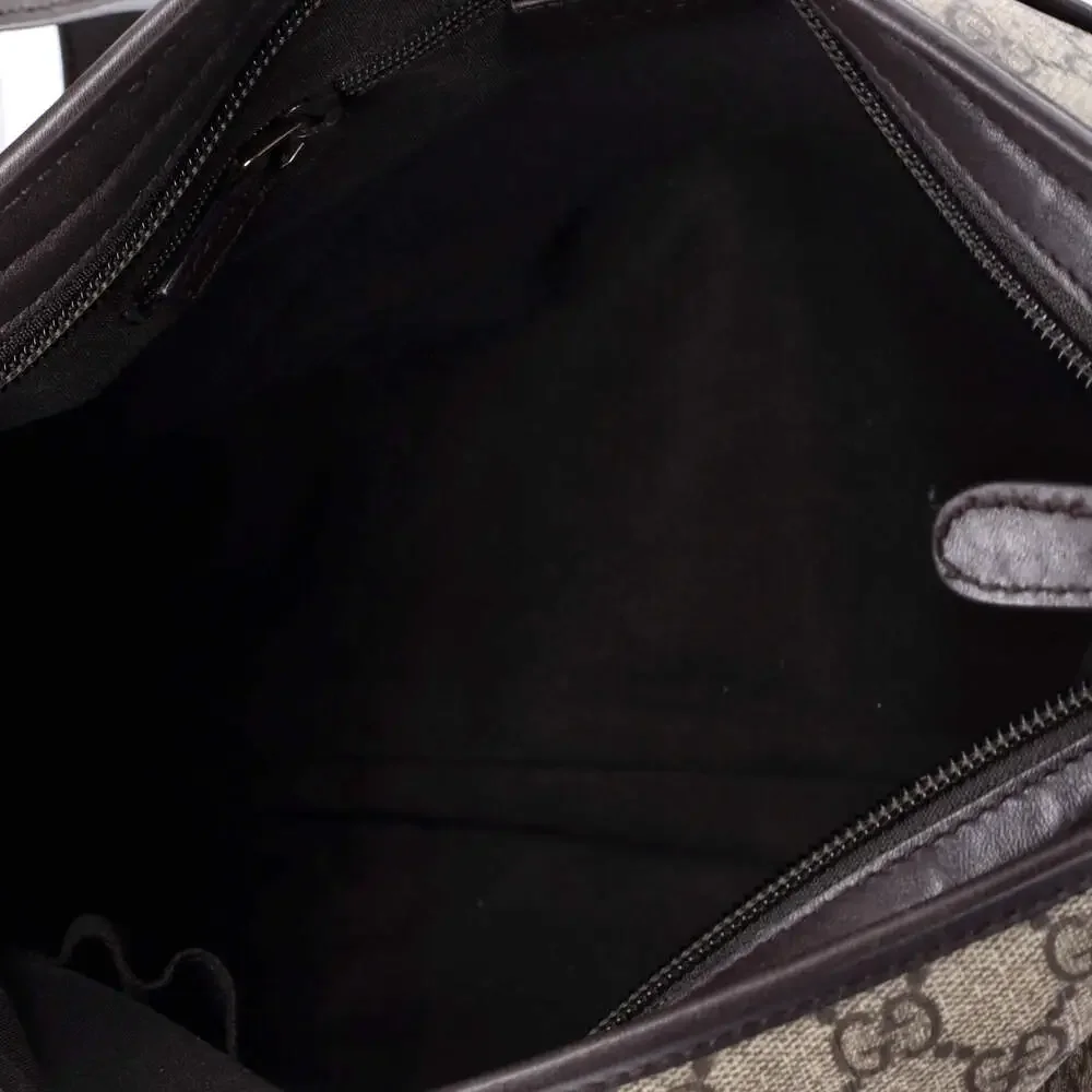 Gucci Zip Top Messenger Bag Gg Coated #244951G97B - Picture 5 of 7